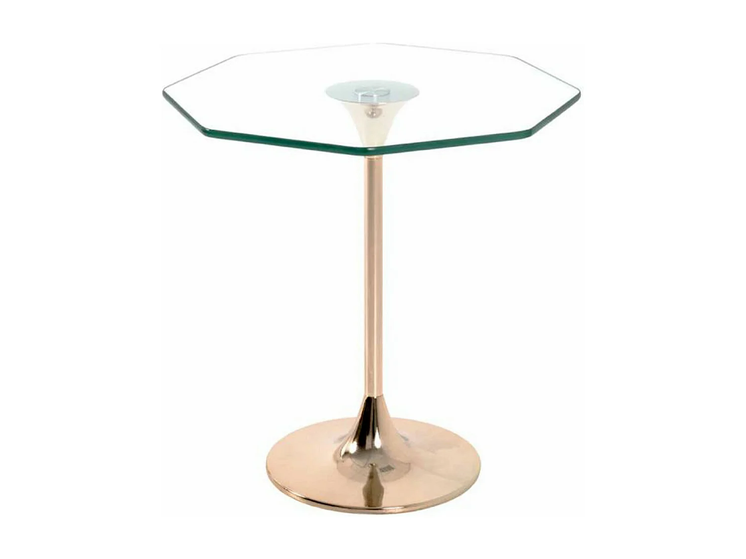 Table d'Appoint Design en Verre "Lya" 47cm Or