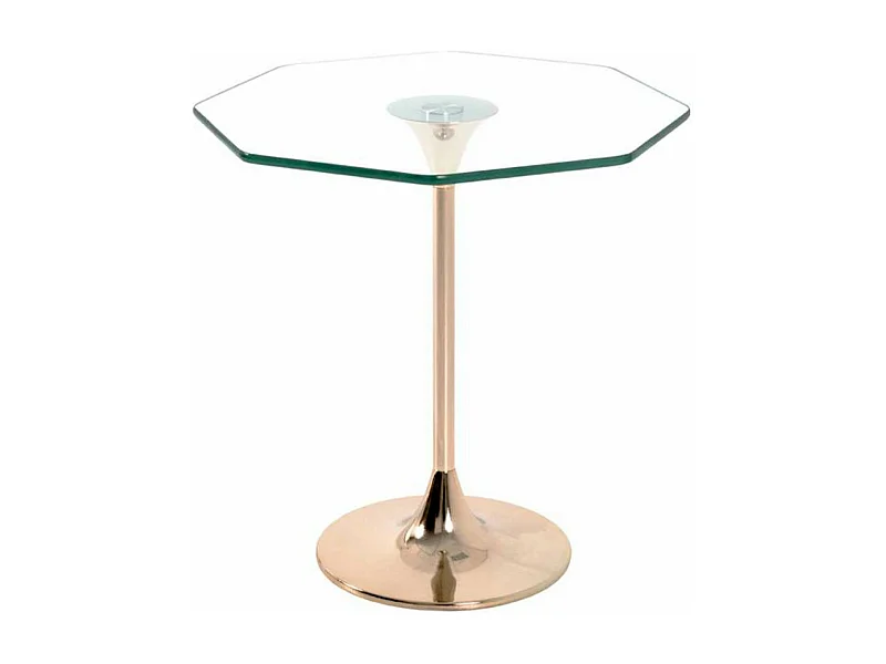 Table d'Appoint Design en Verre "Lya" 47cm Or