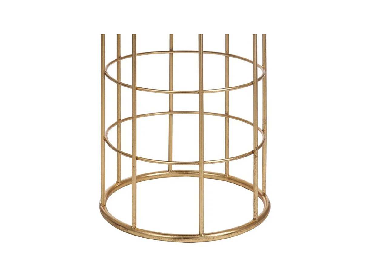 Table d'Appoint Métal & Verre "Premium" 47cm Or