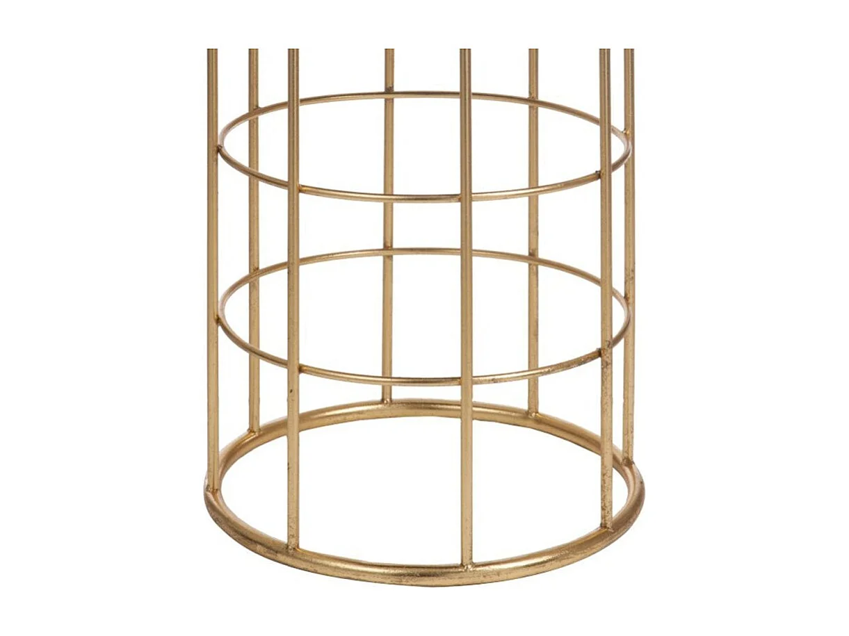 Table d'Appoint Métal & Verre "Premium" 47cm Or