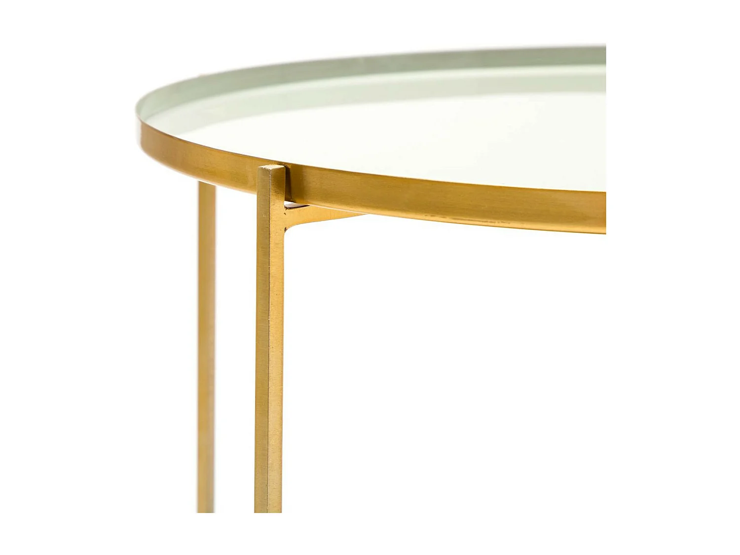 Table d'Appoint Design "Tessa" 50cm Gris & Pétrole