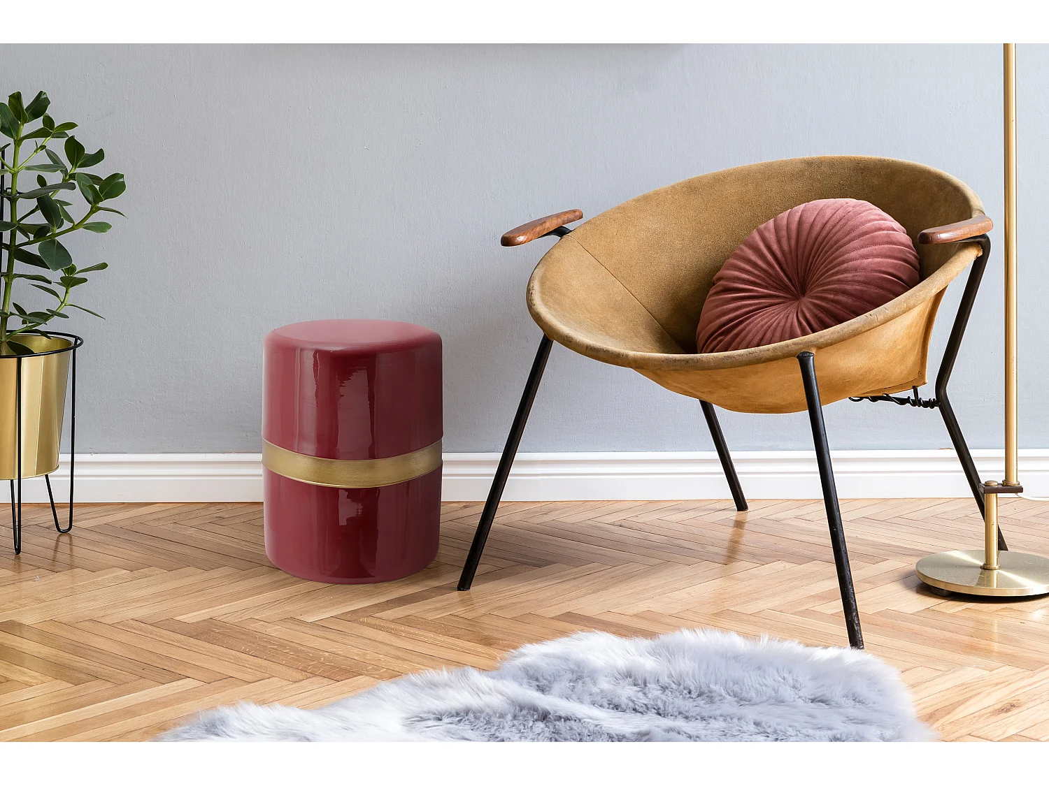 Floraya - Bijzettafel - Art Deco 475 Grijs