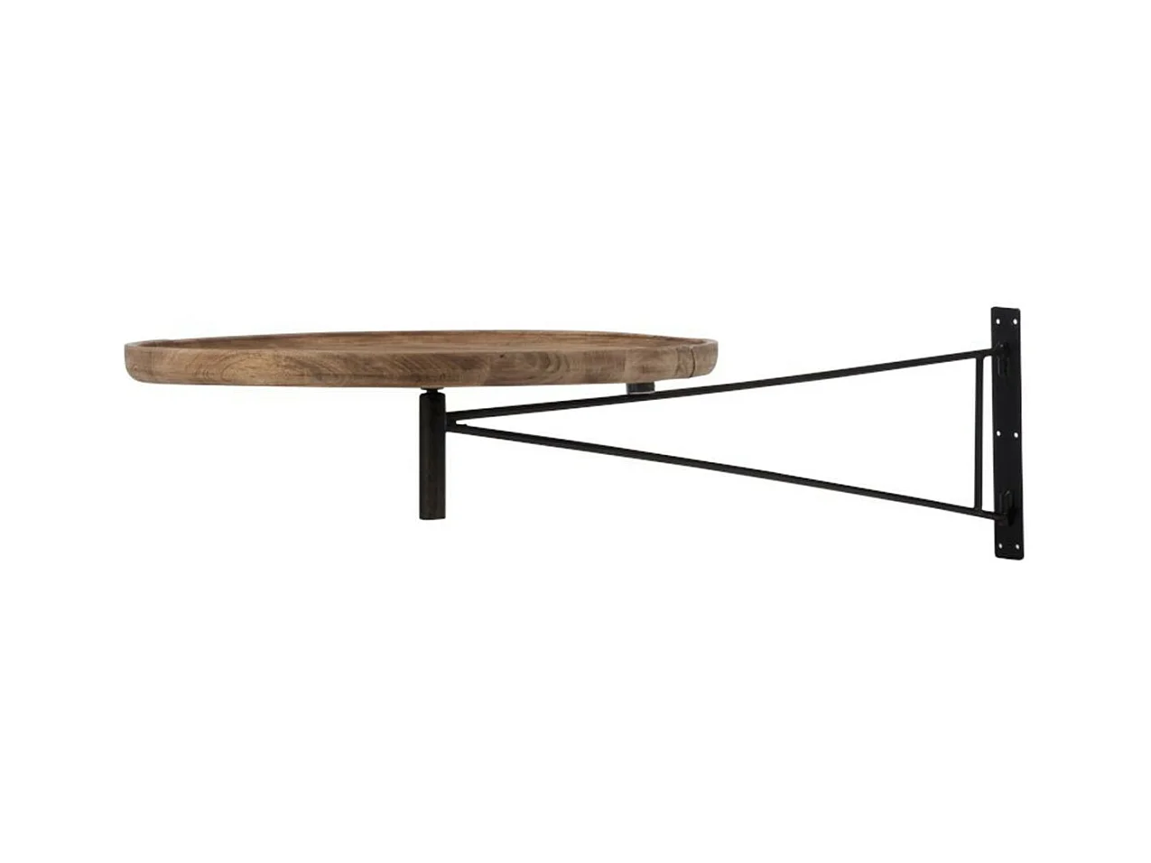 Table Murale Pivotante Ronde "Lounge" 80cm Noir
