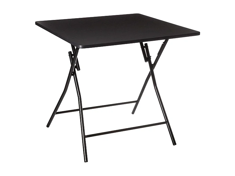 Table Pliante Design "Bivouac" 80x80cm Noir