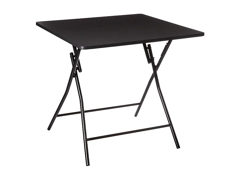 Table Pliante Design "Bivouac" 80x80cm Noir