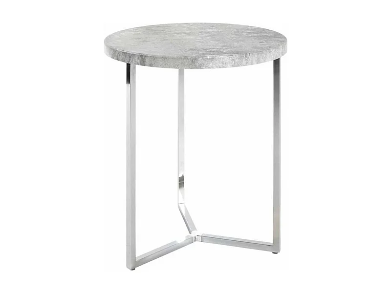 Table d'Appoint Effet Béton "Miguel" 54cm Gris