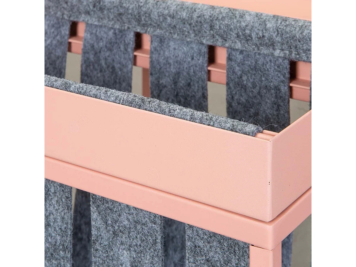 Table d'Appoint Design "Porte-Magazine" 40cm Rose