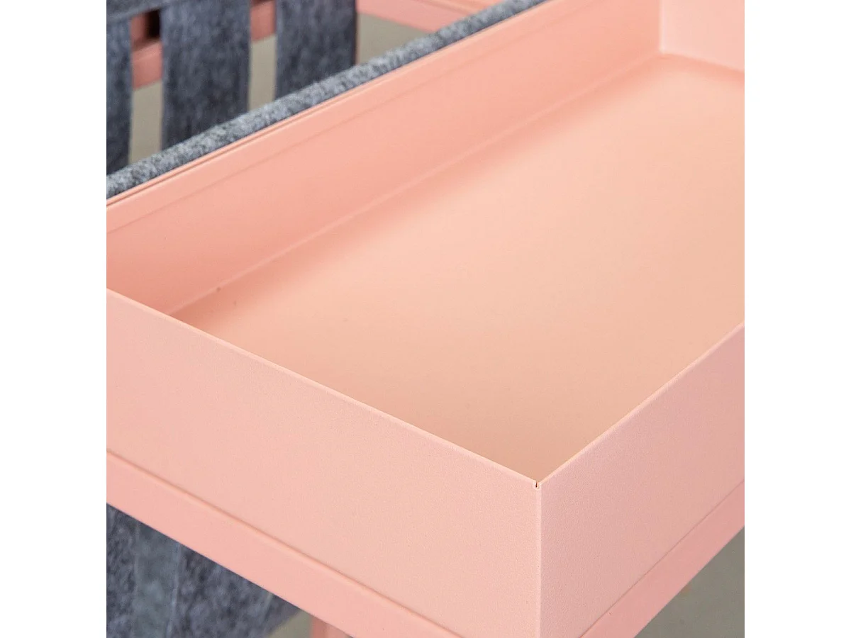 Table d'Appoint Design "Porte-Magazine" 40cm Rose