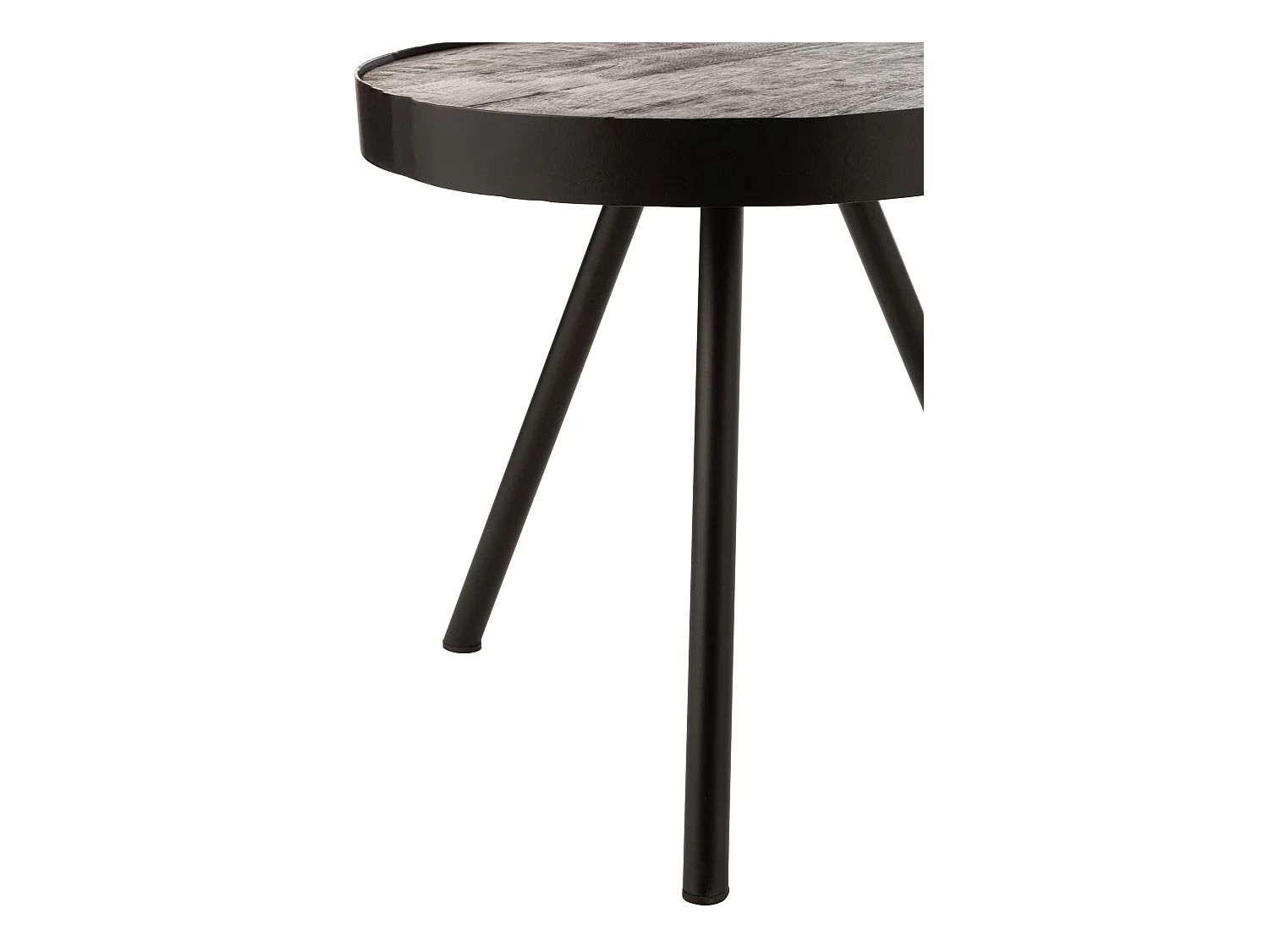 Table d'Appoint en Bois & Fer "Fien" 50cm Naturel