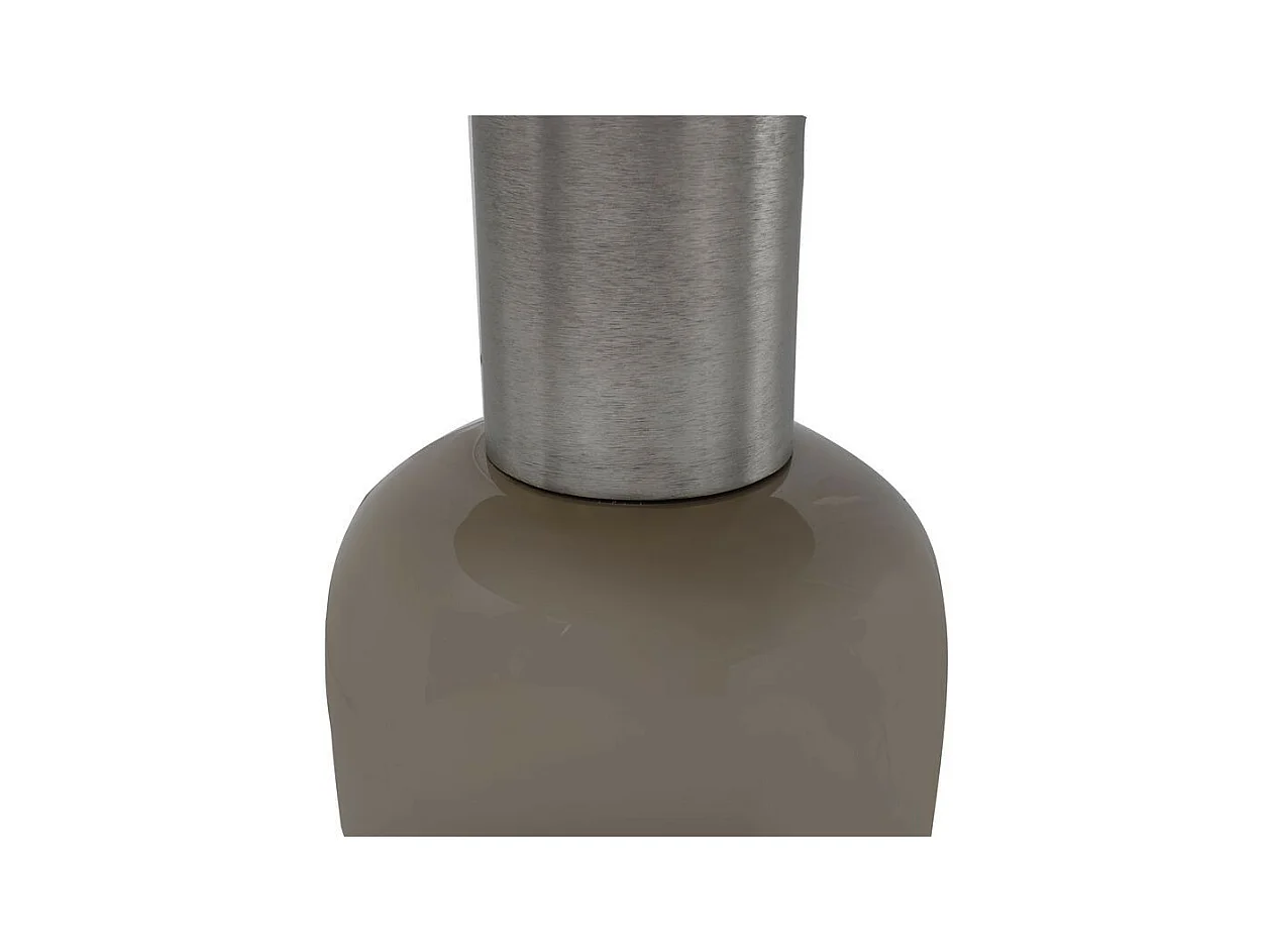 Table d'Appoint Design "Yeza" 40cm Taupe & Argent