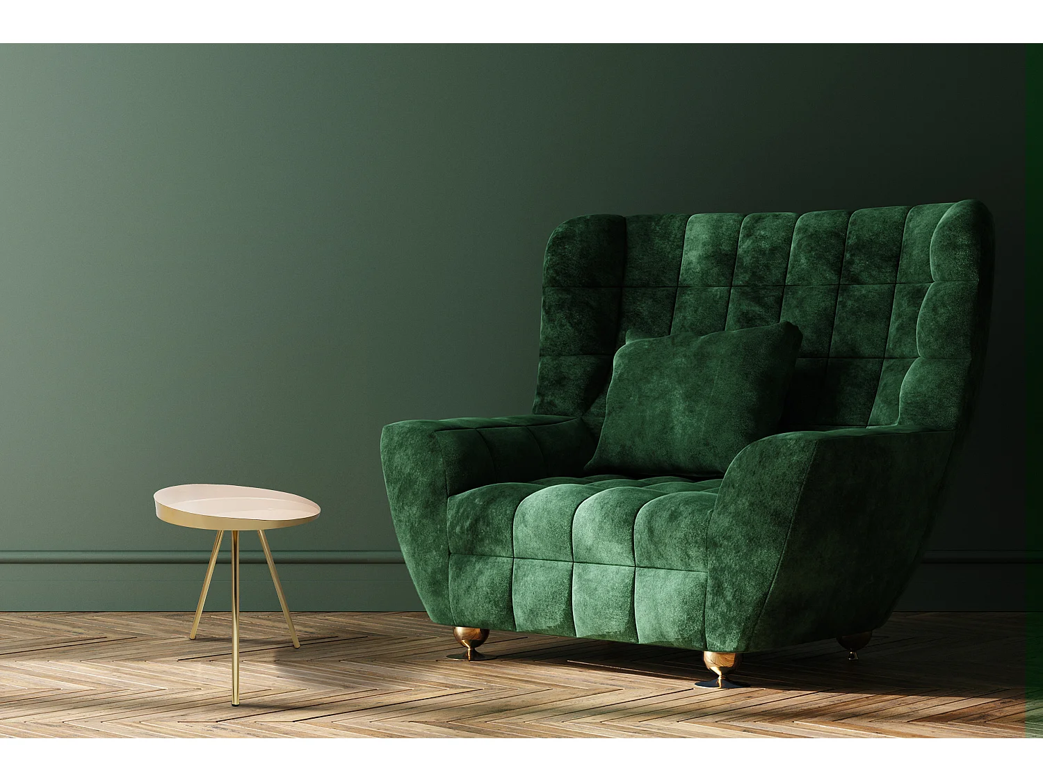 Table d'Appoint Design "Morrison" 48cm Ivoire