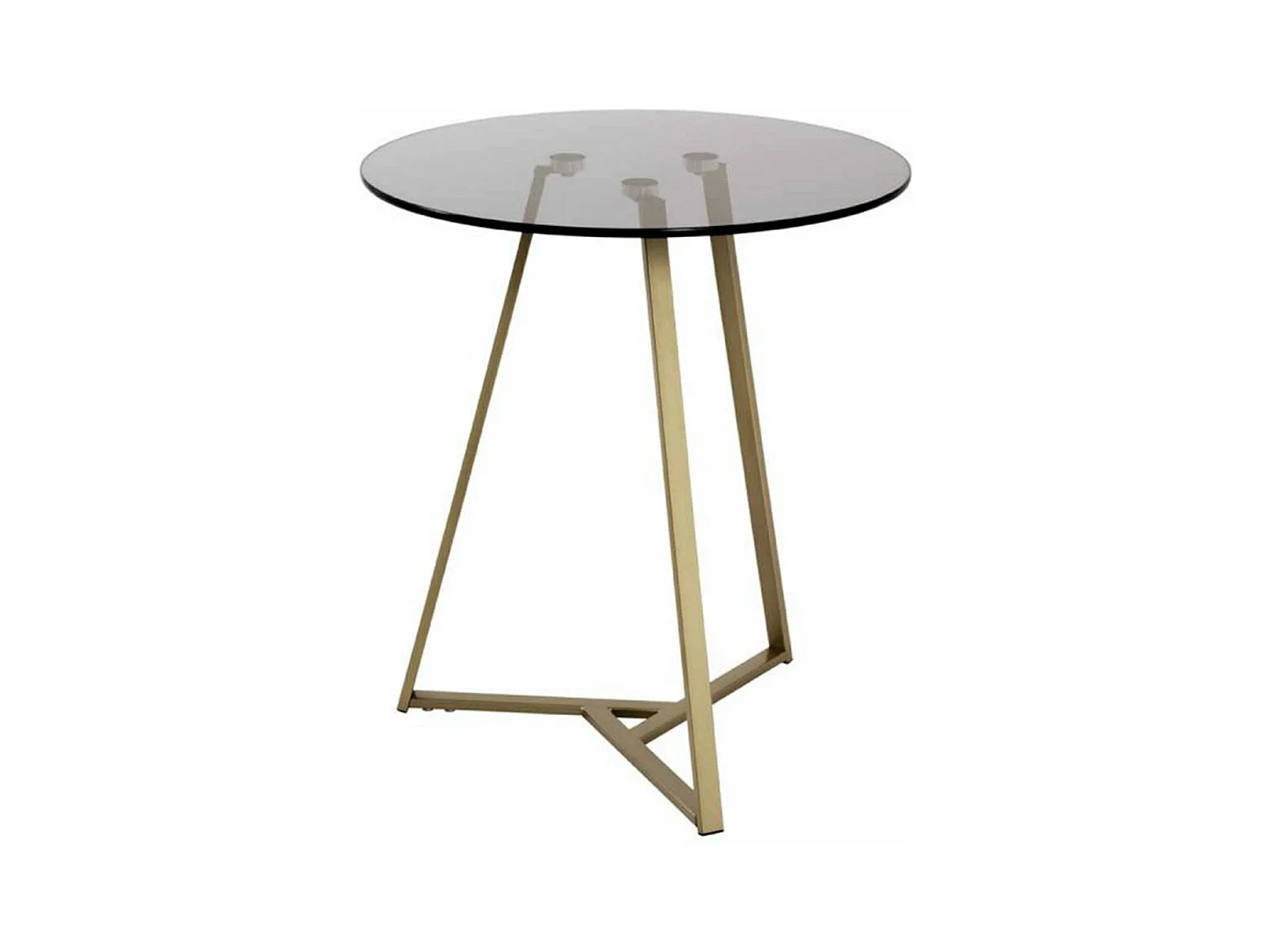 Table d'Appoint en Verre "Safia" 50cm Or