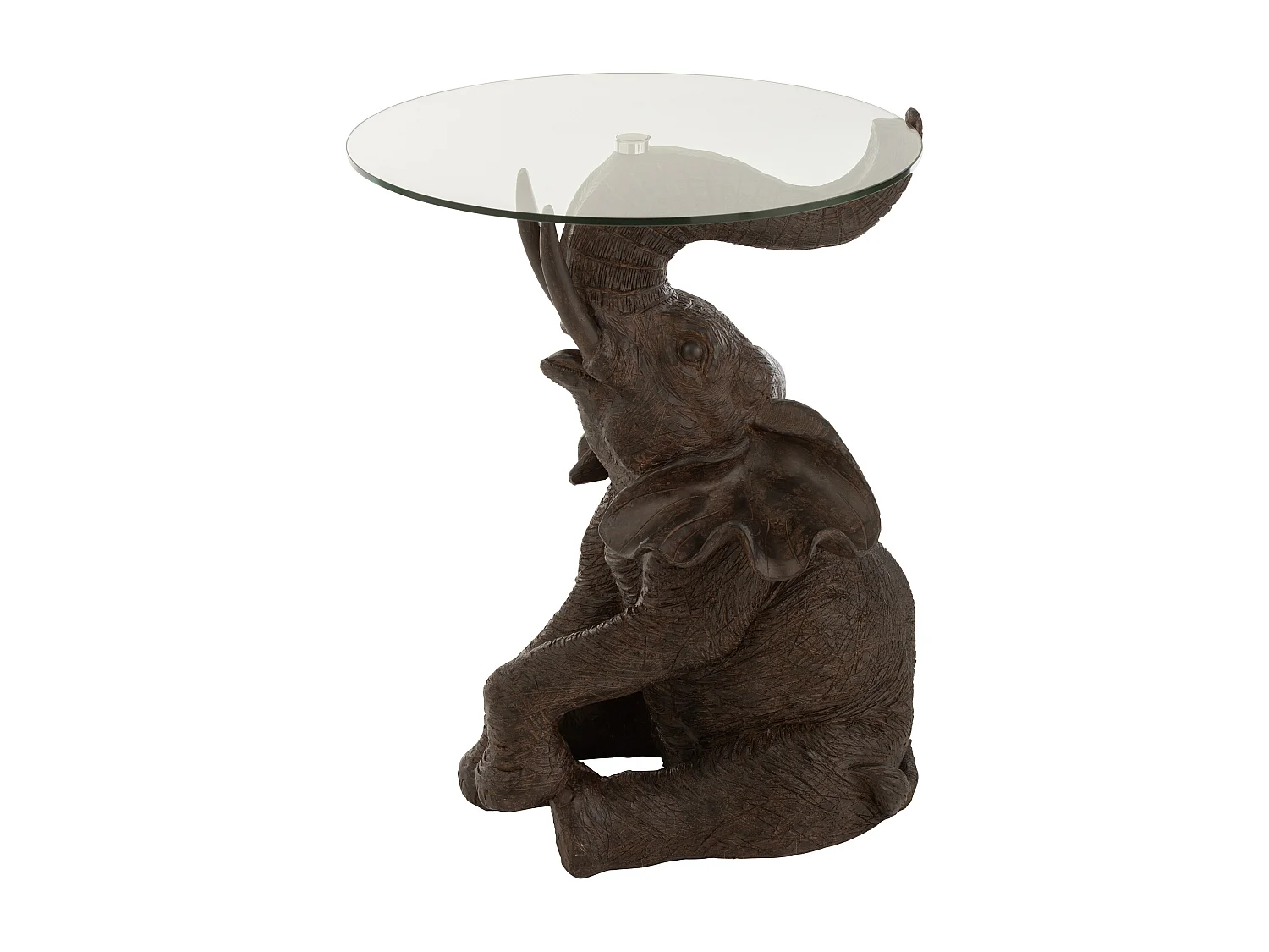 Mesa auxiliar de resina marrón oscuro Dumbo L 50,5 cm