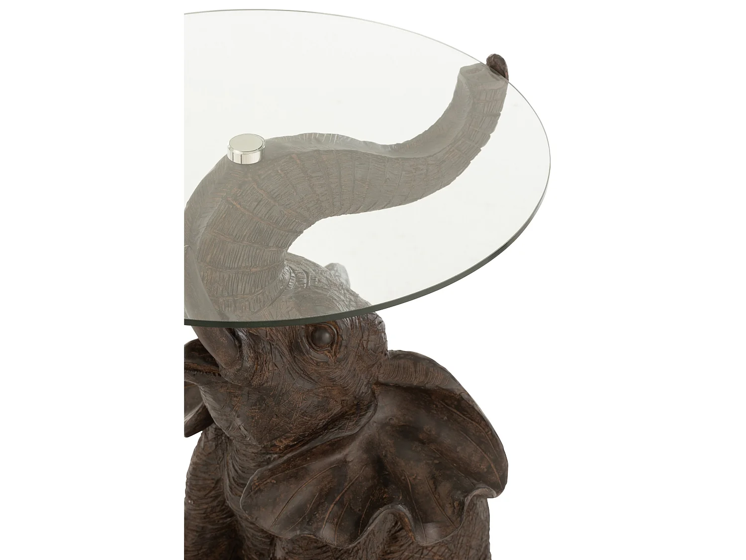 Mesa auxiliar de resina marrón oscuro Dumbo L 50,5 cm