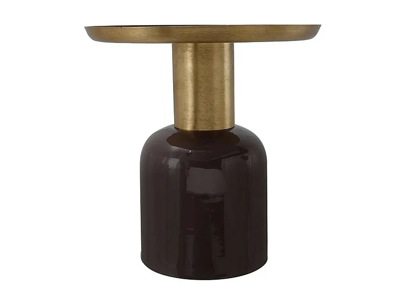 Table d'Appoint Design "Yeza" 40cm Violet & Or