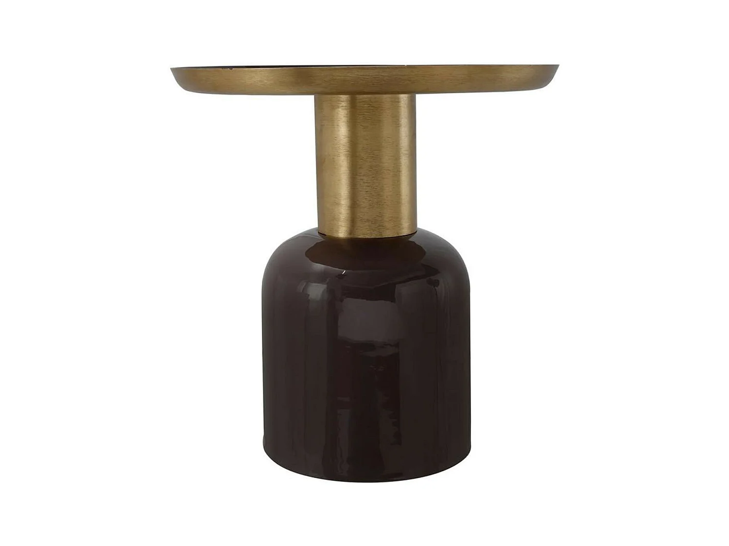 Table d'Appoint Design "Yeza" 40cm Violet & Or