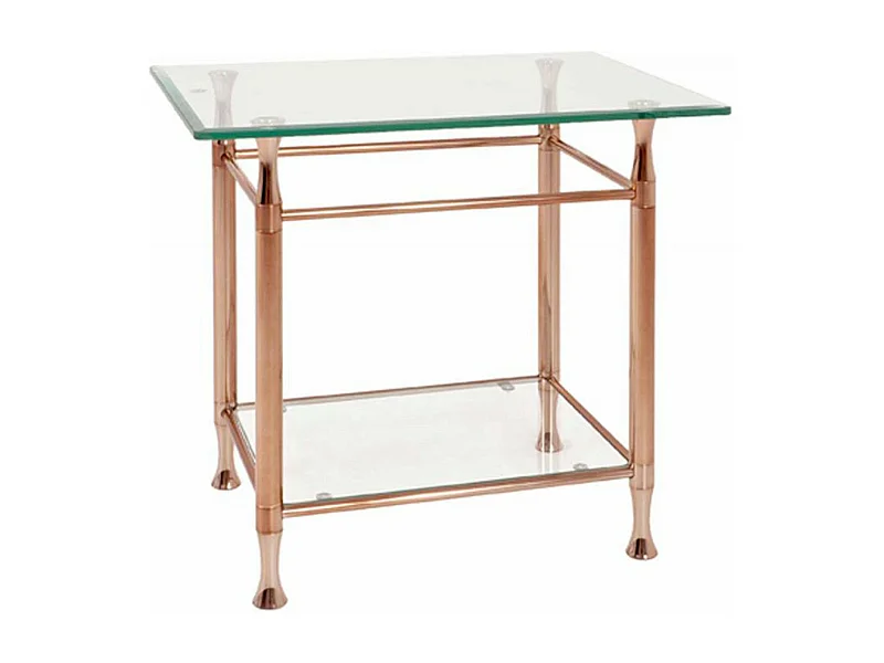 Table d'Appoint 2 Niveaux "Hyva" 58cm Cuivre