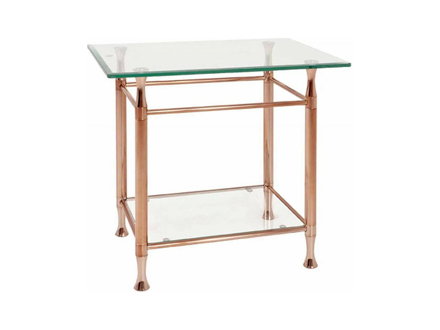 Table d'Appoint 2 Niveaux "Hyva" 58cm Cuivre