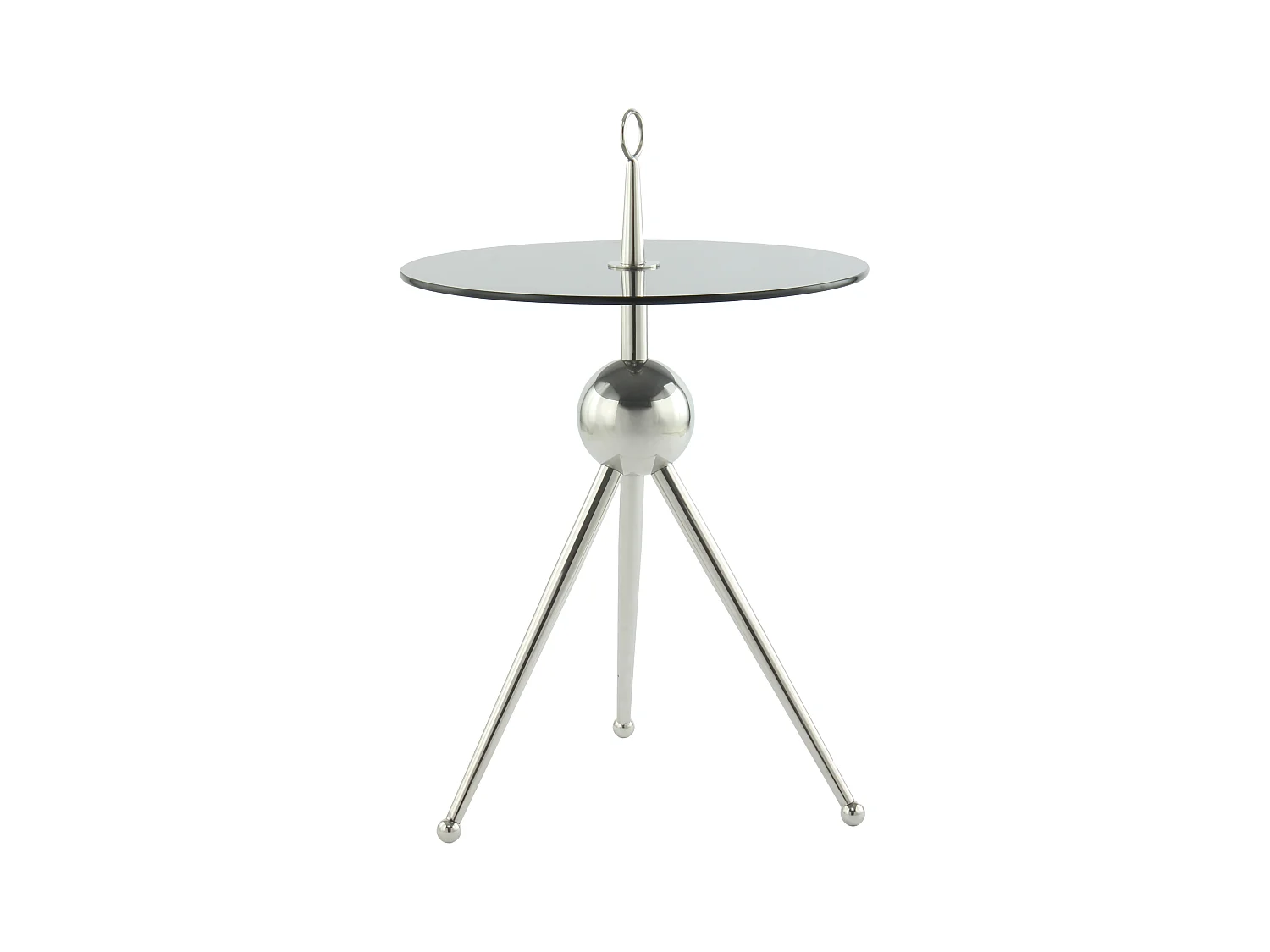 Table d'Appoint Design "Rodriga" 53cm Argent & Gris