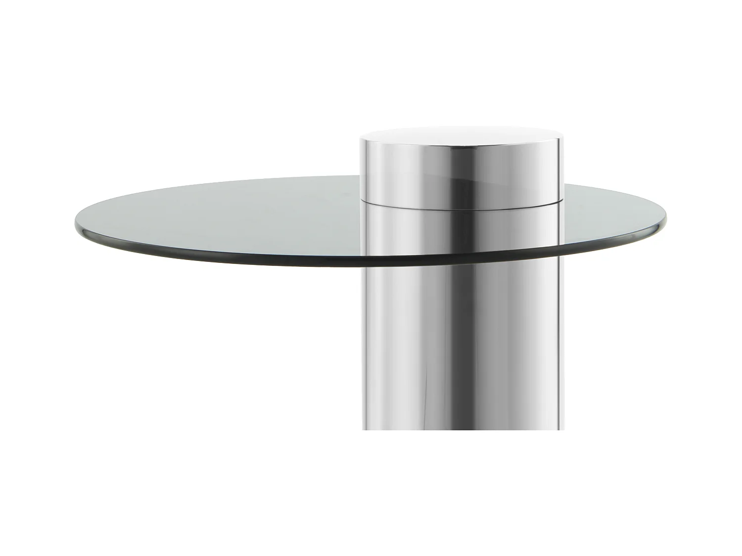 Table d'Appoint Design "Ontario" 50cm Argent & Gris