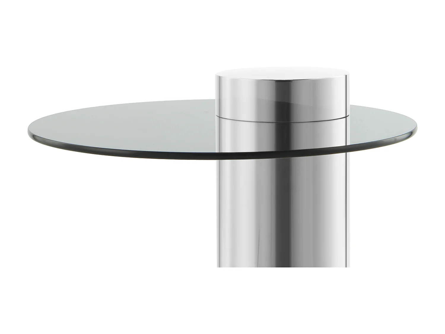 Table d'Appoint Design "Ontario" 50cm Argent & Gris