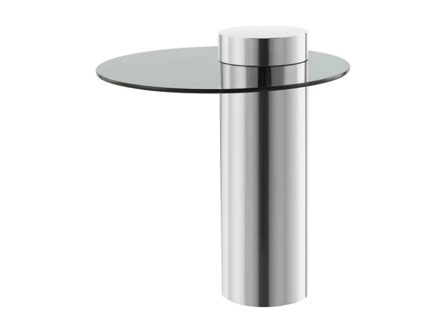 Table d'Appoint Design "Ontario" 50cm Argent & Gris
