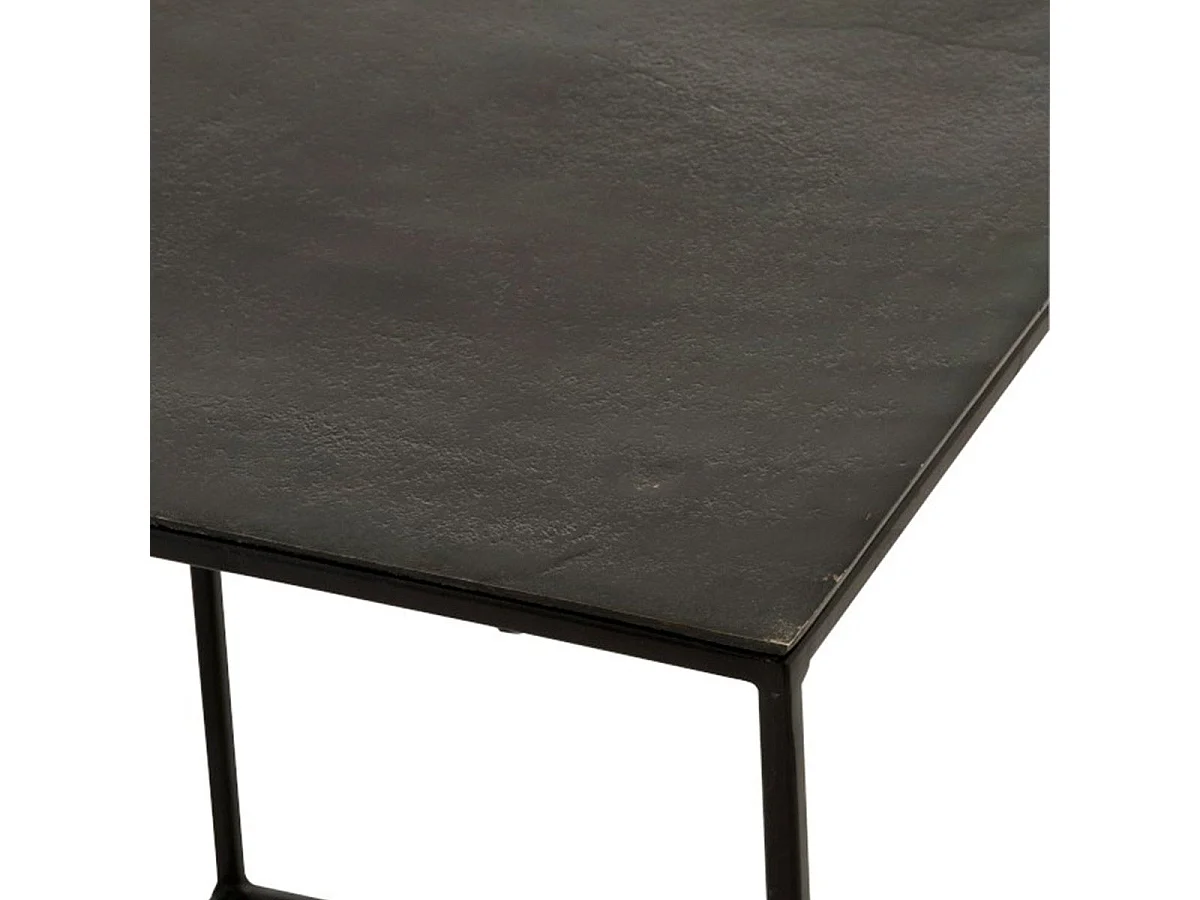 Lot de 2 Tables d'Appoint Gigognes "Oxidize" 55cm Noir