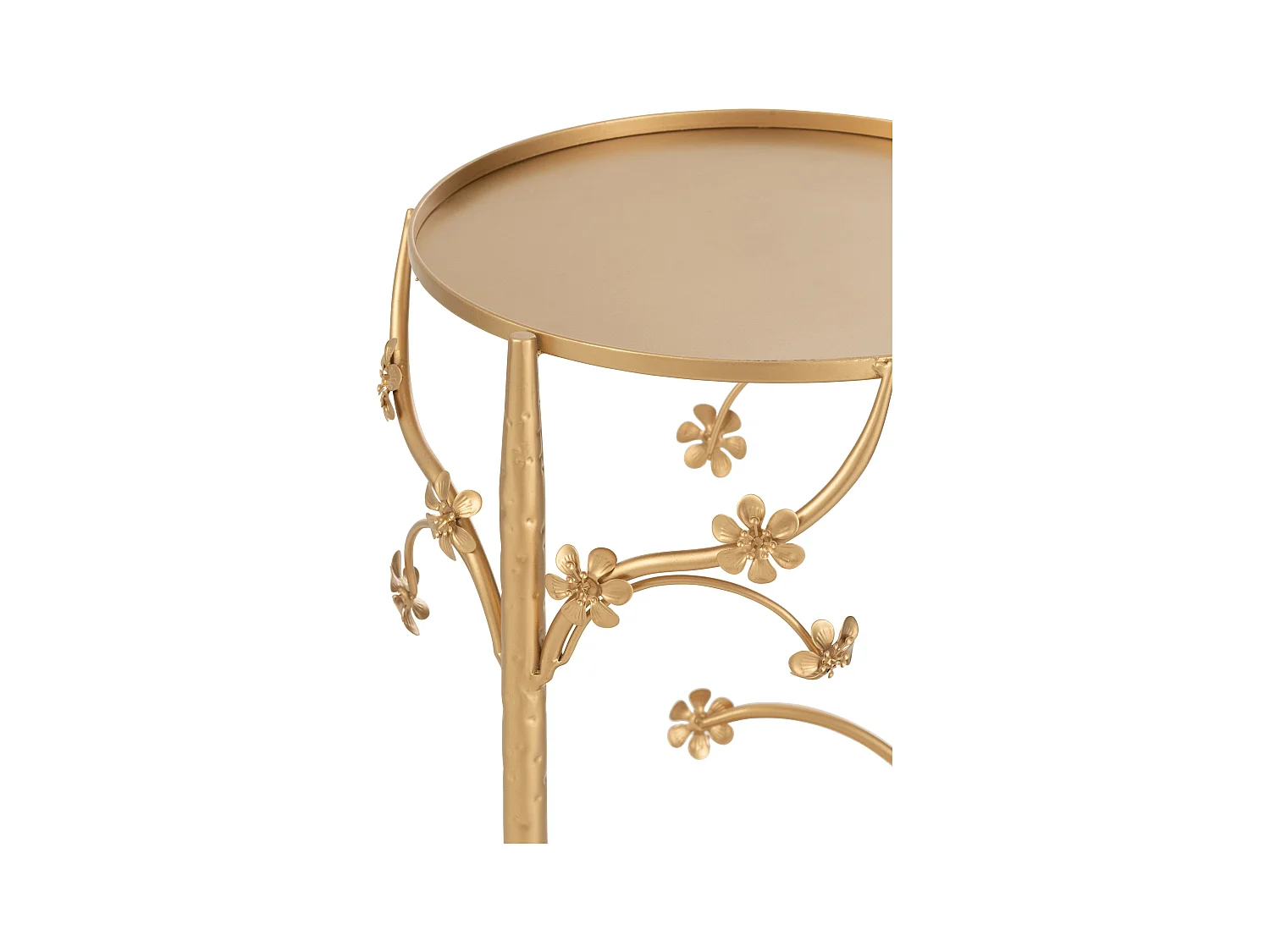 Table d'Appoint en Métal "Curama" 70cm Or