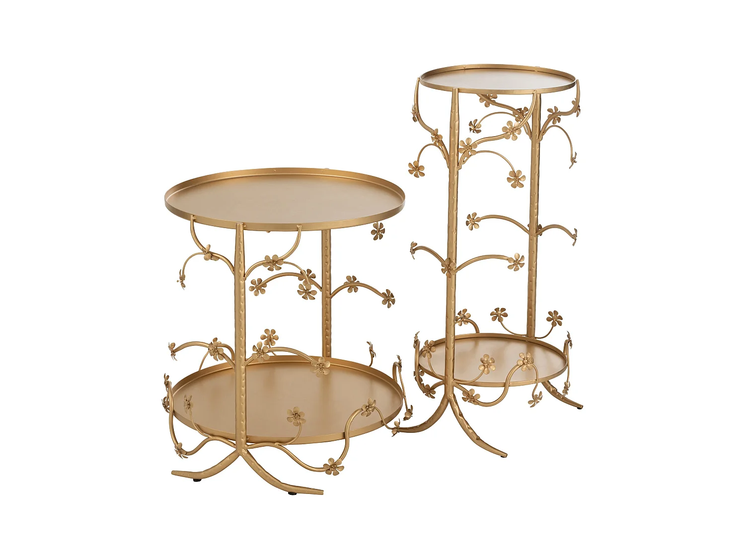 Table d'Appoint en Métal "Curama" 70cm Or