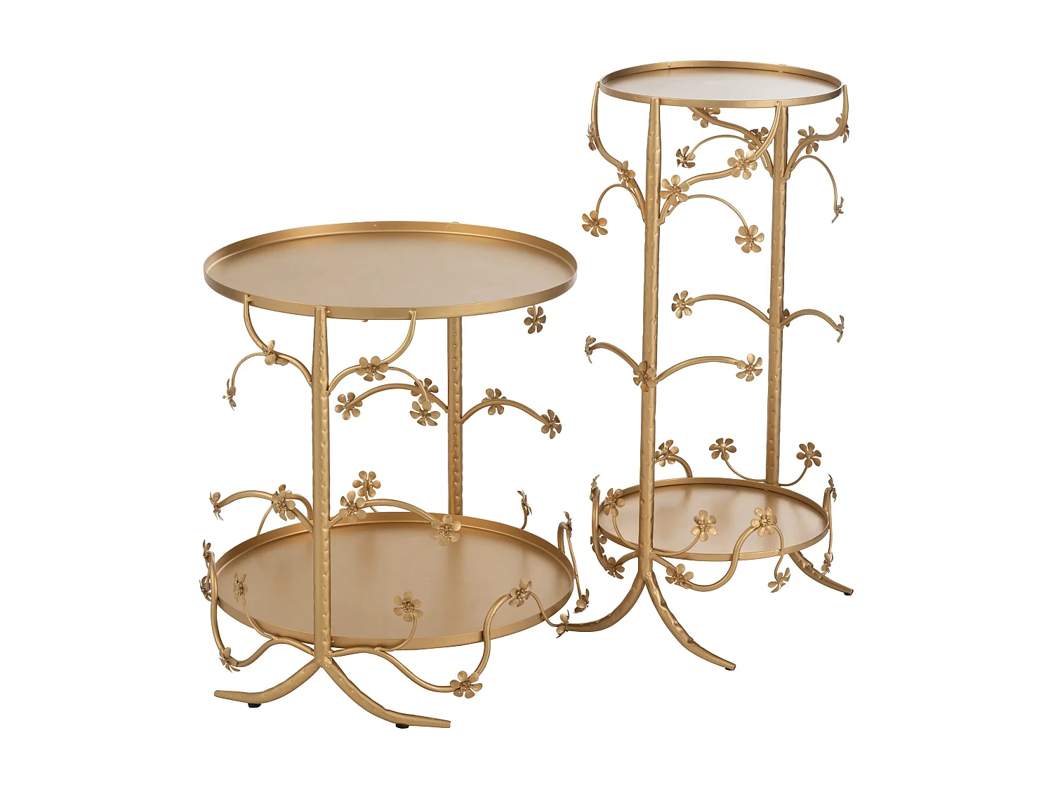 Table d'Appoint en Métal "Curama" 70cm Or