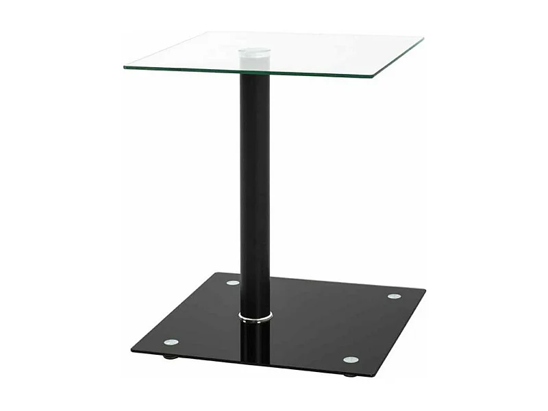 Table d'Appoint en Verre "Nolan" 52cm Noir