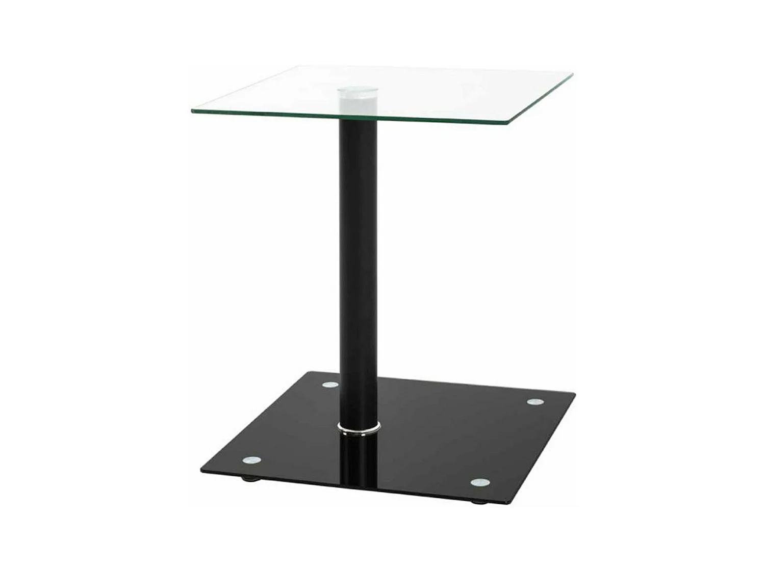 Table d'Appoint en Verre "Nolan" 52cm Noir