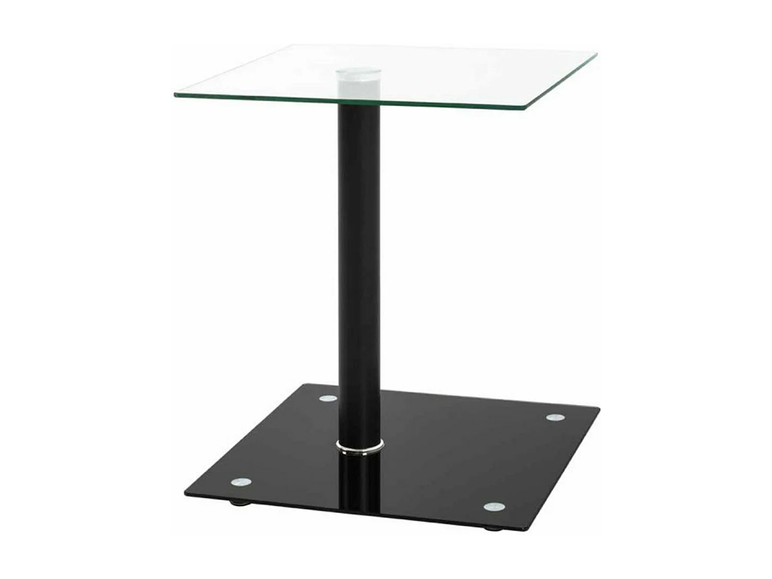 Table d'Appoint en Verre "Nolan" 52cm Noir