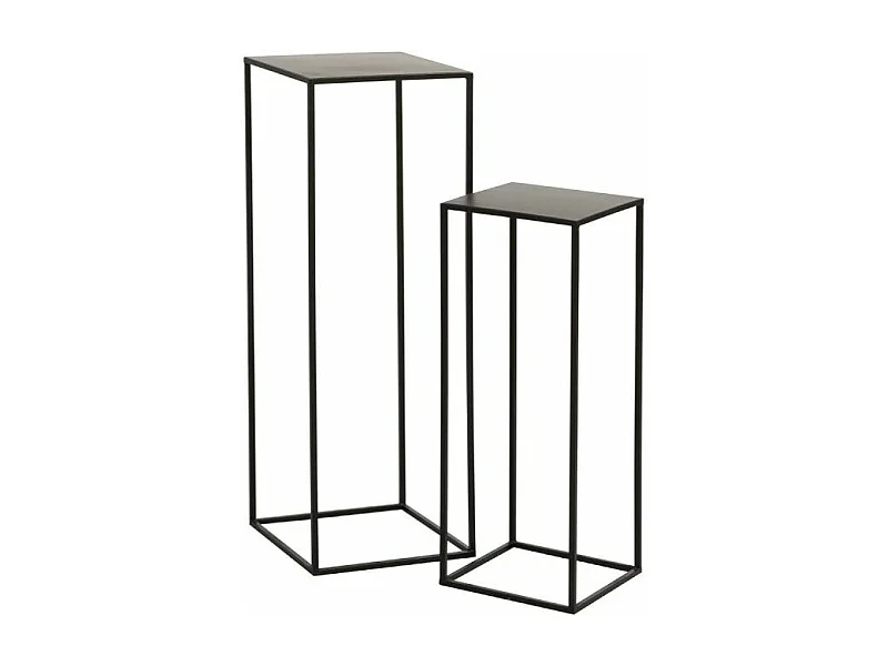 Lot de 2 Tables d'Appoint "Lovra" 85cm Noir