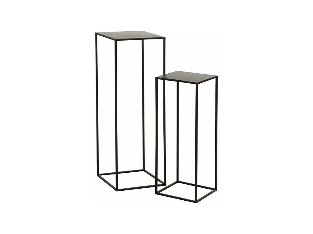 Lot de 2 Tables d'Appoint "Lovra" 85cm Noir