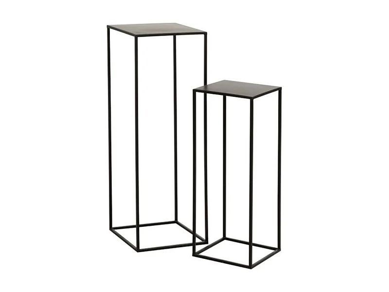 Lot de 2 Tables d'Appoint "Lovra" 85cm Noir