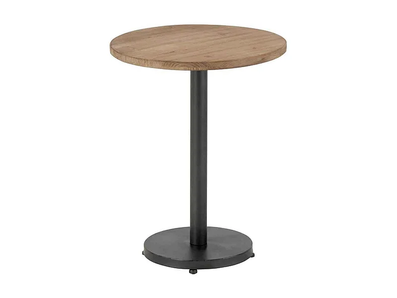 Table d'Appoint Design "Bar Rond" 61cm Marron