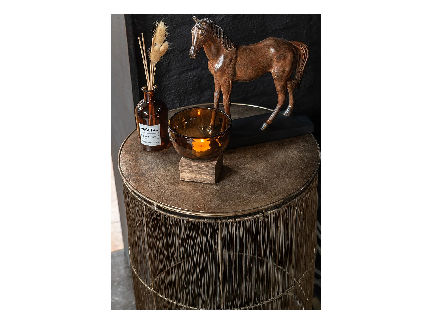 Lot de 2 Tables Gigognes "Freyo" 70cm Bronze