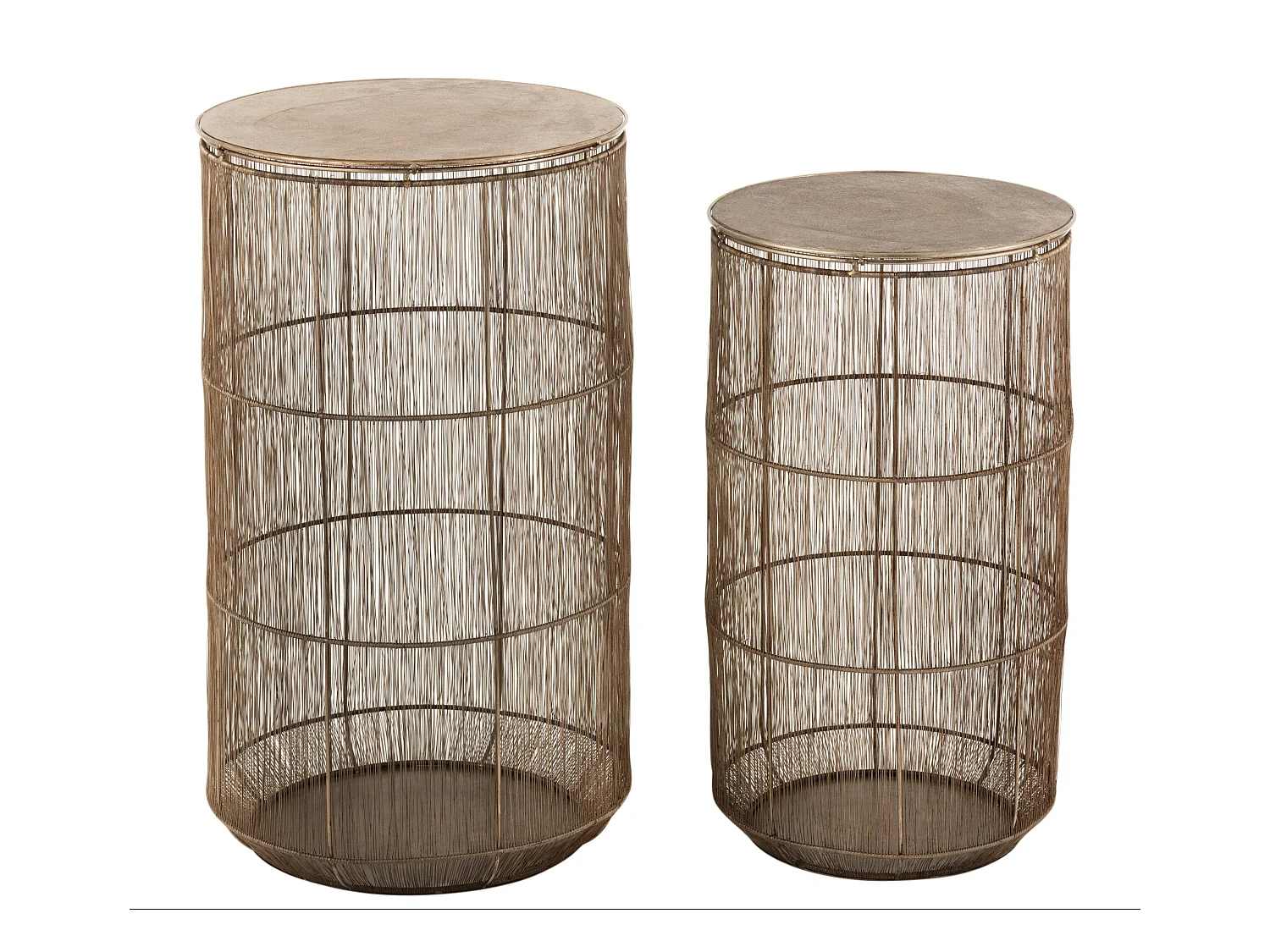 Lot de 2 Tables Gigognes "Freyo" 70cm Bronze