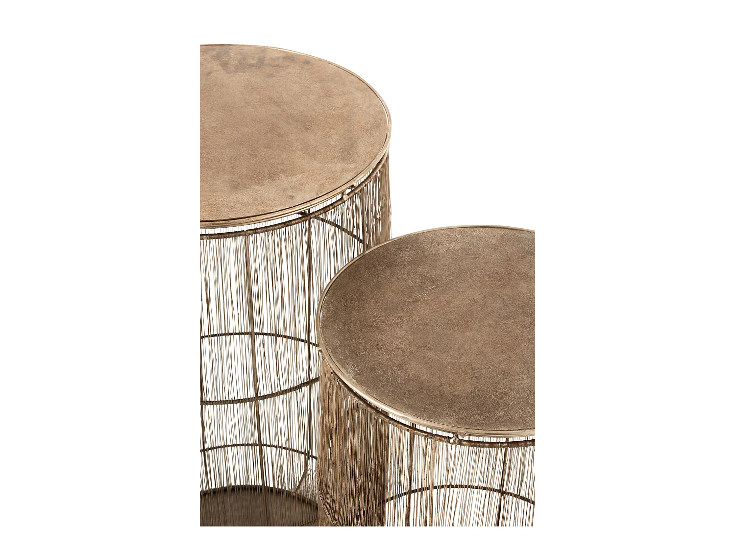 Lot de 2 Tables Gigognes "Freyo" 70cm Bronze