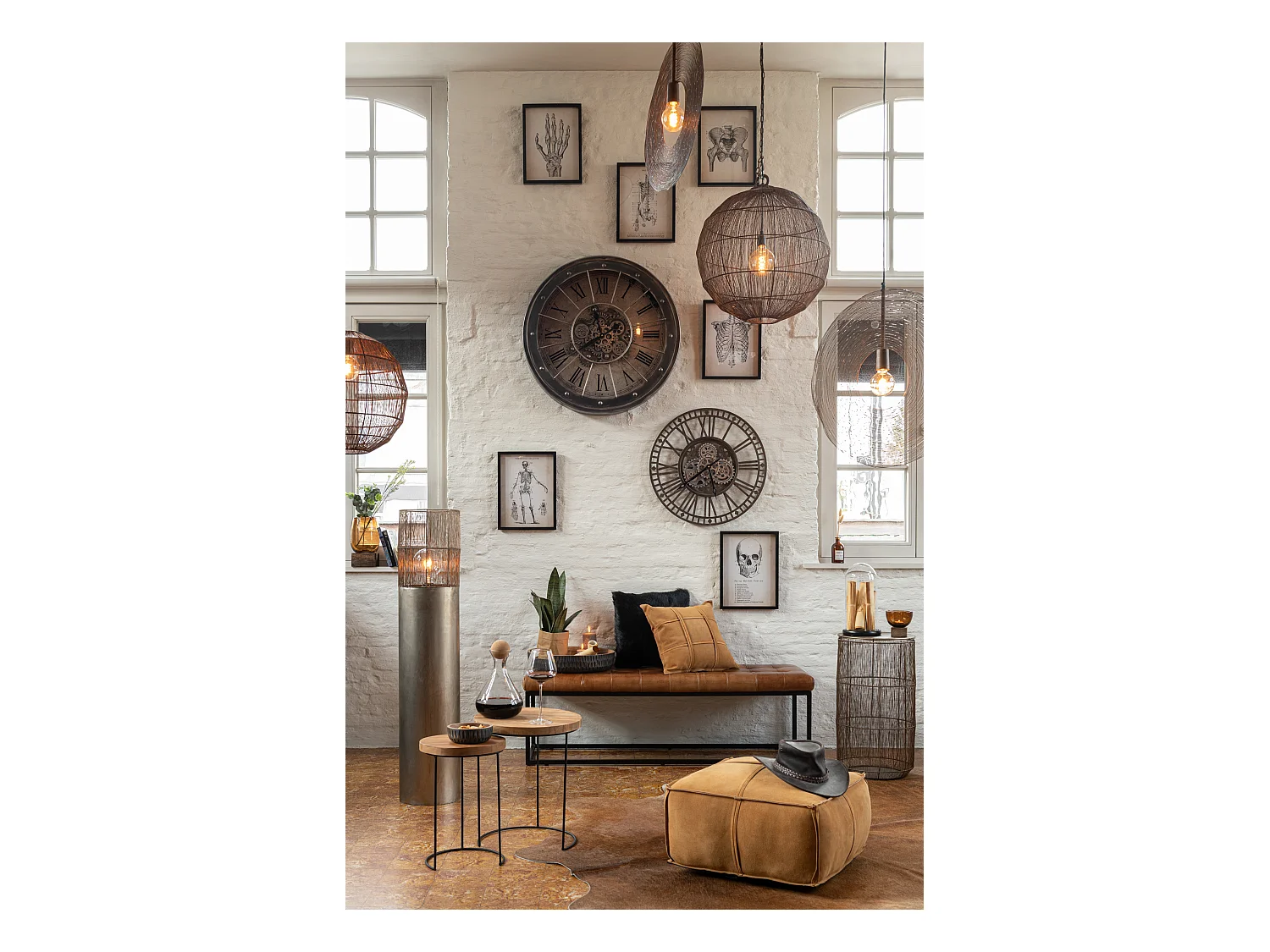 Lot de 2 Tables Gigognes "Freyo" 70cm Bronze