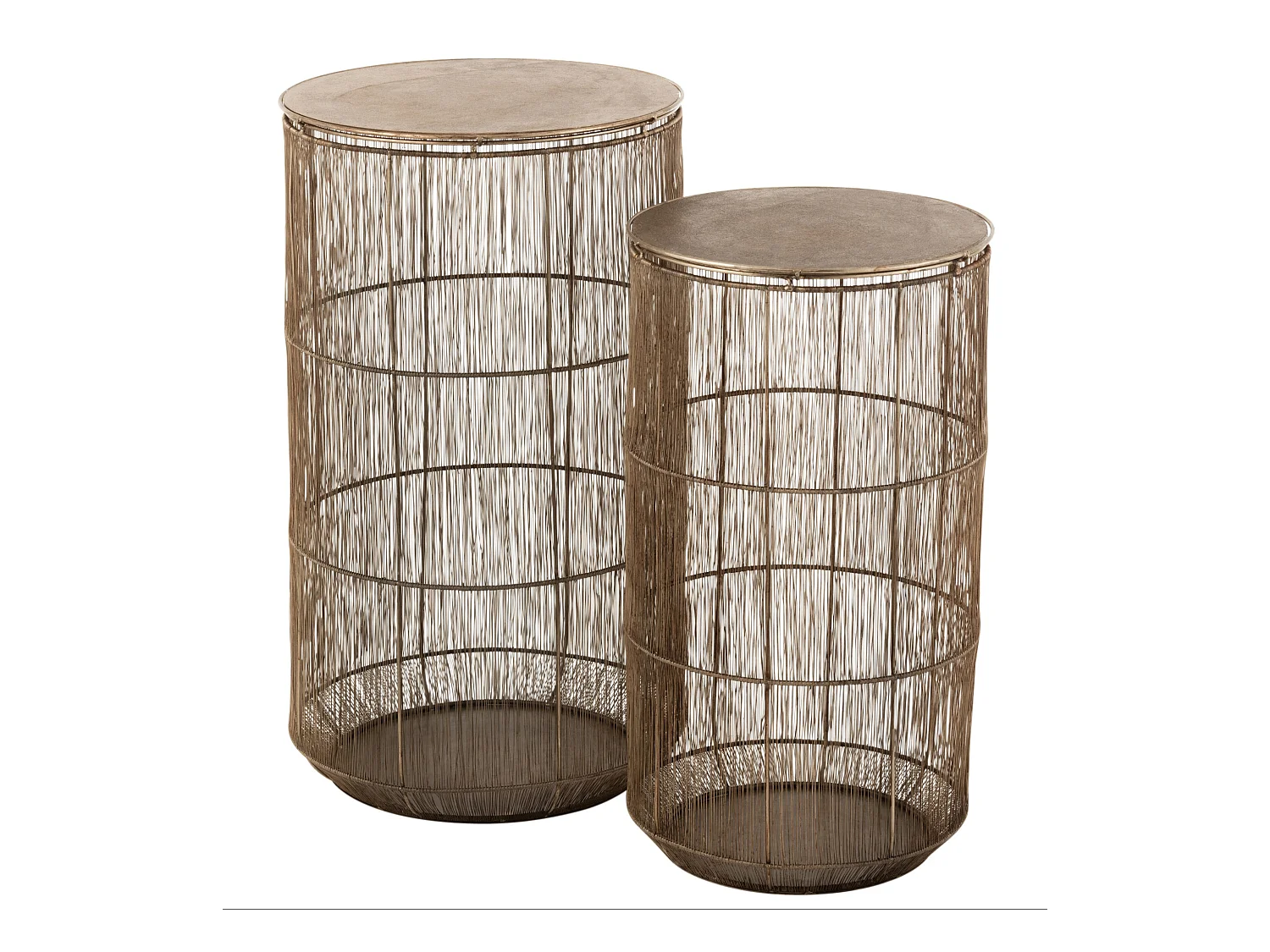 Lot de 2 Tables Gigognes "Freyo" 70cm Bronze
