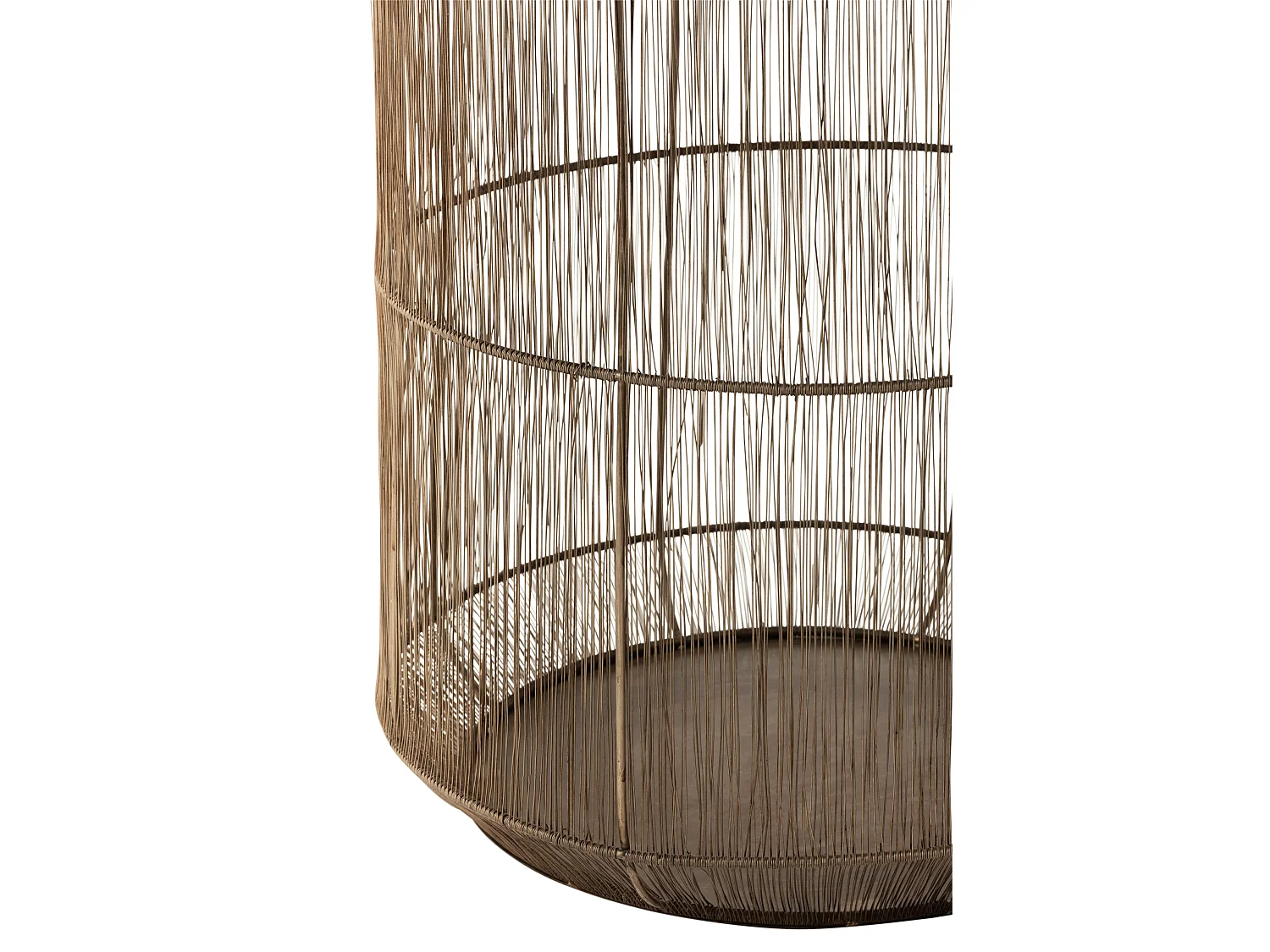 Set van 2 Gigia bruine metalen mandtafels D 40 cm/D 34,5 cm