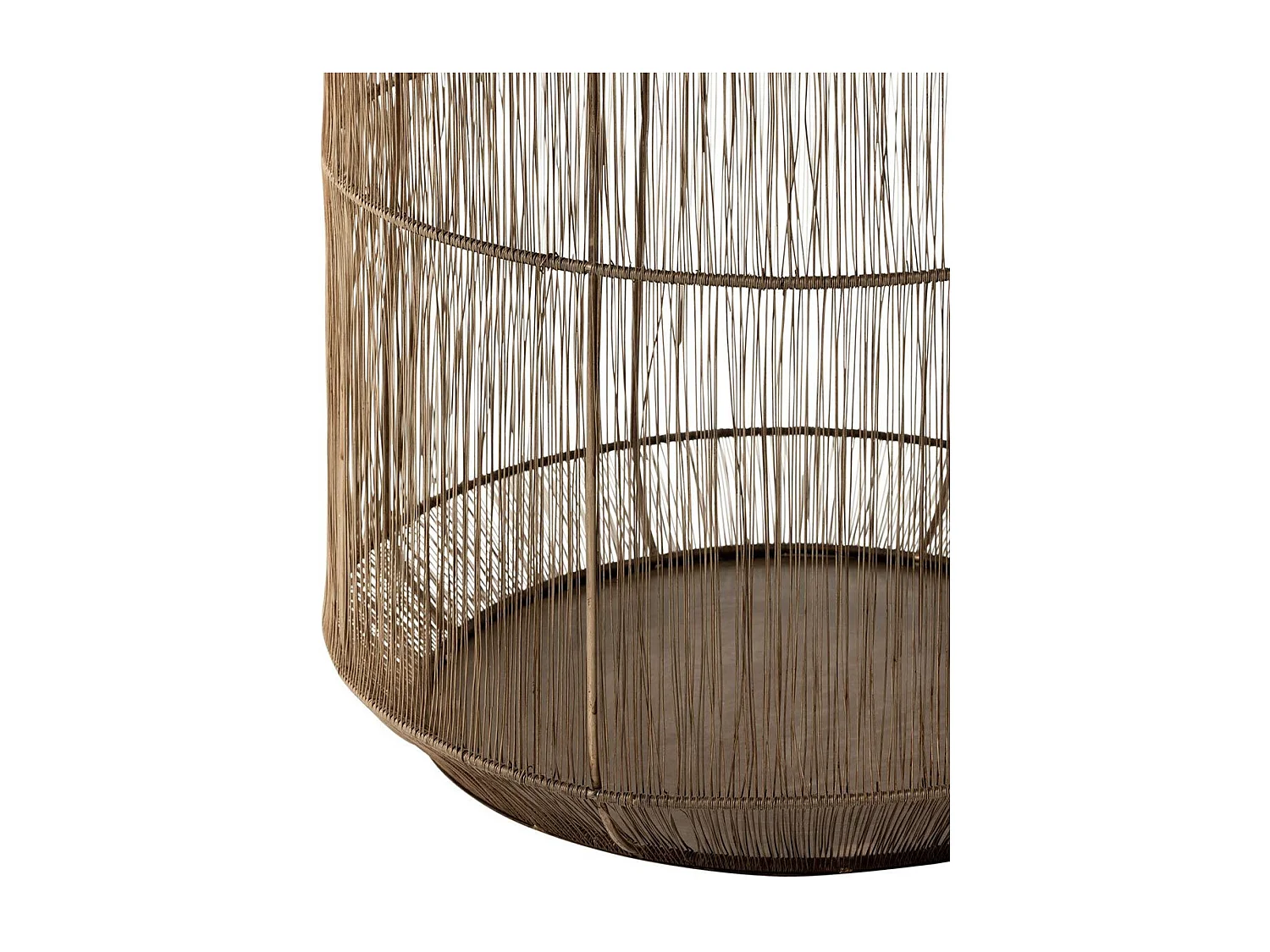 Set van 2 Gigia bruine metalen mandtafels D 40 cm/D 34,5 cm