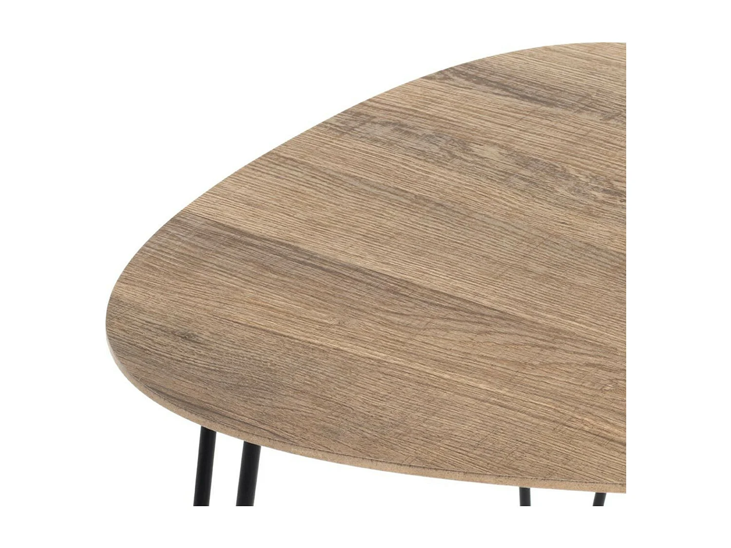 Table d'Appoint Design "Rodry" 43cm Chêne & Noir