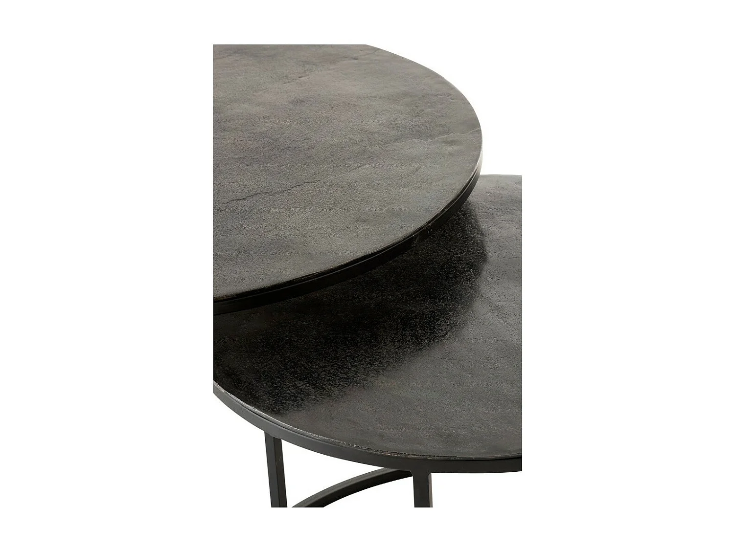 Lot de 3 Tables Gigognes "Oxidize" 80cm Noir