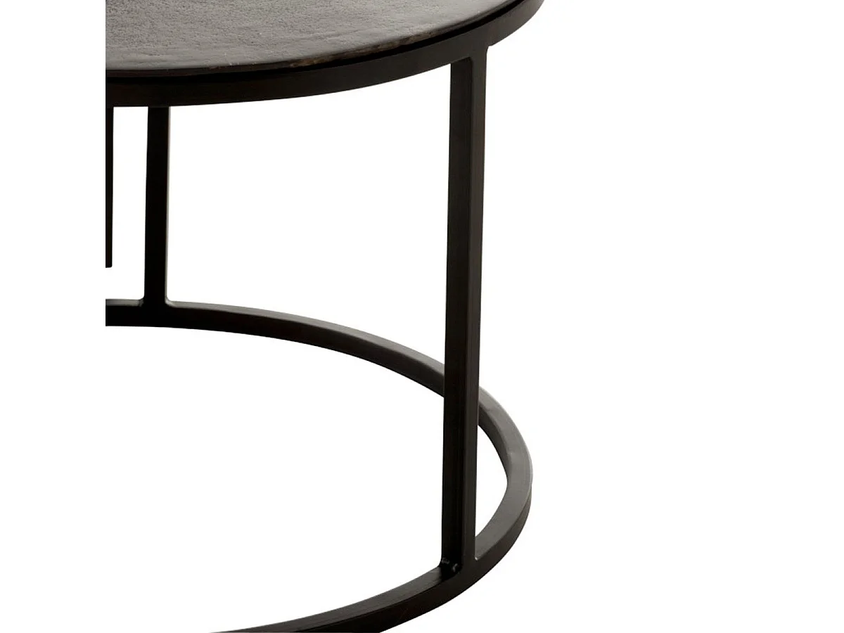 Lot de 3 Tables Gigognes "Oxidize" 80cm Noir