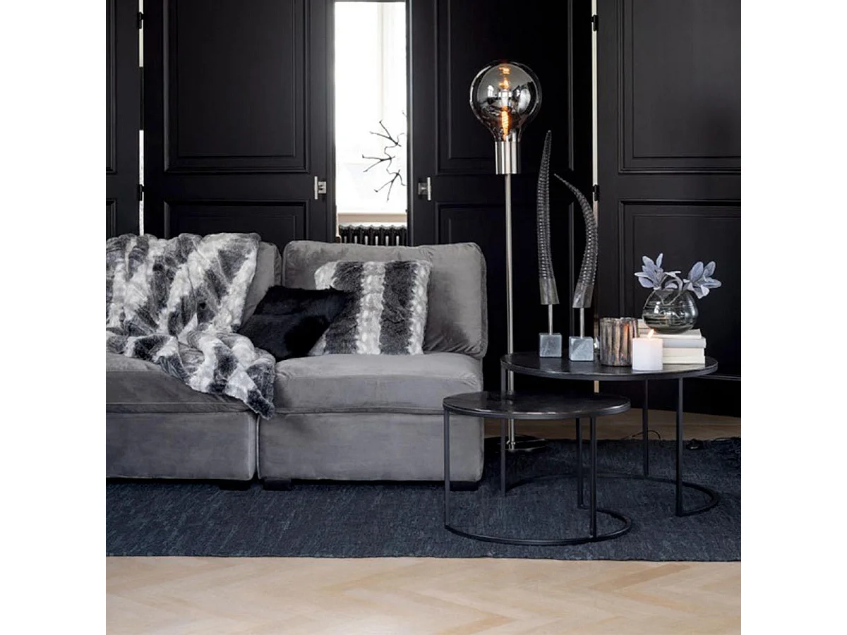 Lot de 3 Tables Gigognes "Oxidize" 80cm Noir