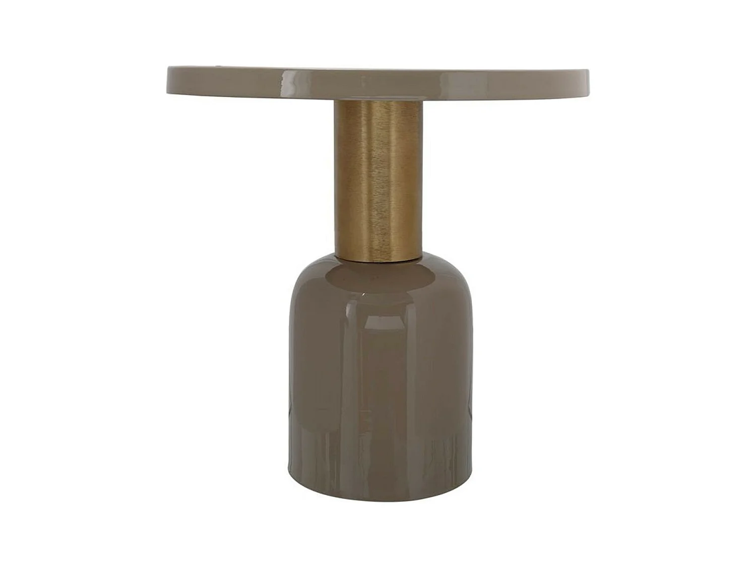 Table d'Appoint Ronde "Clémence" 50cm Taupe