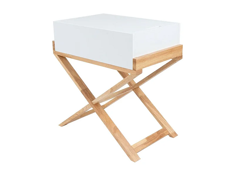 Table d'Appoint Design "Valérie" 58cm Blanc
